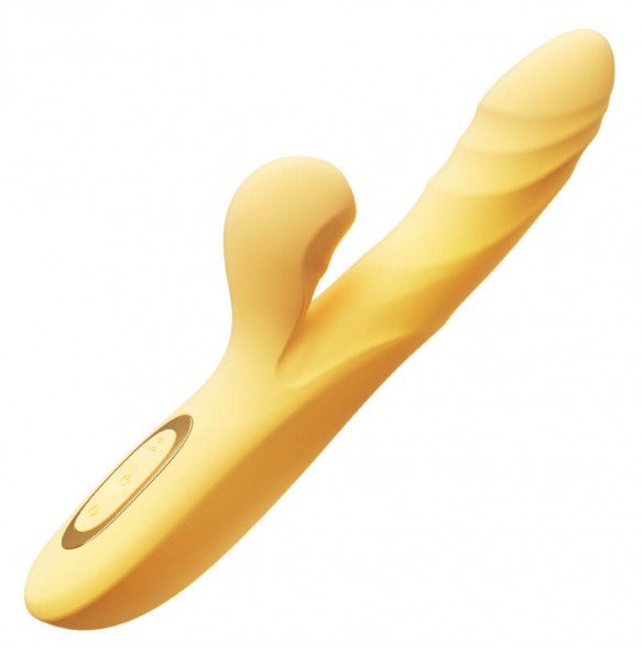 MizzZee - Love Pleasure Vibrating Thrusting Swinging Suction Warming Wand (Chargeable - Yellow)